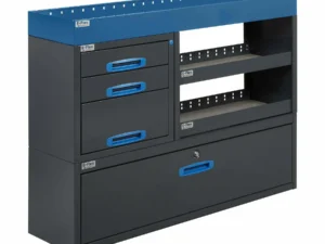 E-Flex laatikosto avohyllyillä. L1270 K960 S360