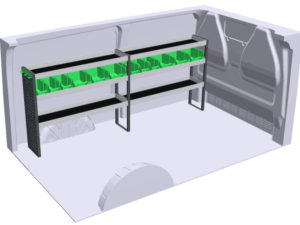 Transit Custom L2 23- Avohyllykkö ottolaatikoilla