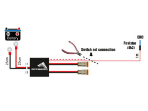 Kytkentäsarja kahdelle lisävalolle DT2