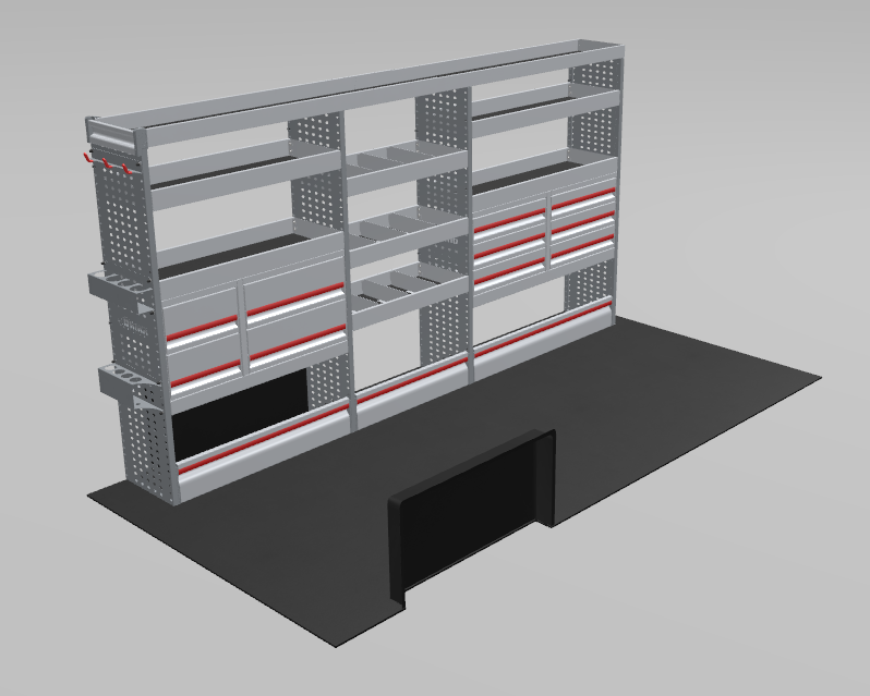 Rhino MR4 hylly laatikostoilla Toyota Proace Maxi L3H2 - Image 3