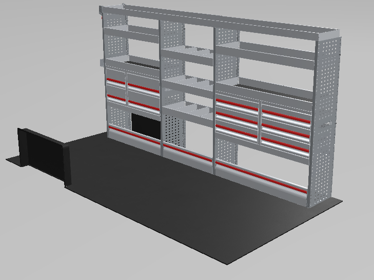 Rhino MR4 hylly laatikostoilla Toyota Proace Maxi L3H2 - Image 4
