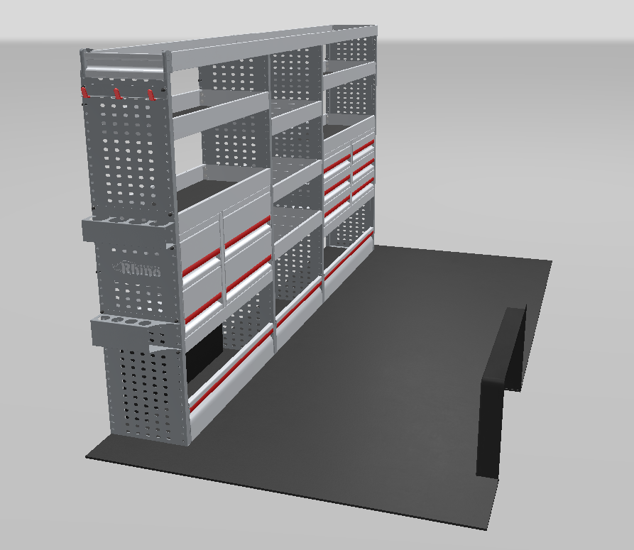 Rhino MR4 hylly laatikostoilla Toyota Proace Maxi L3H2 - Image 2