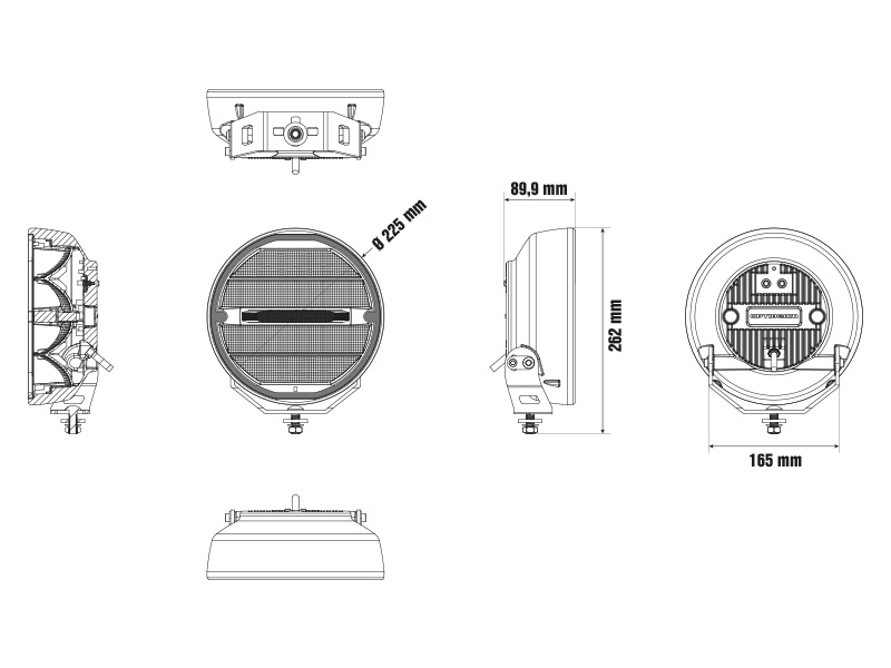 Optibeam Elites 9 pyöreä lisävalo lämmitettävällä lasilla - Image 4