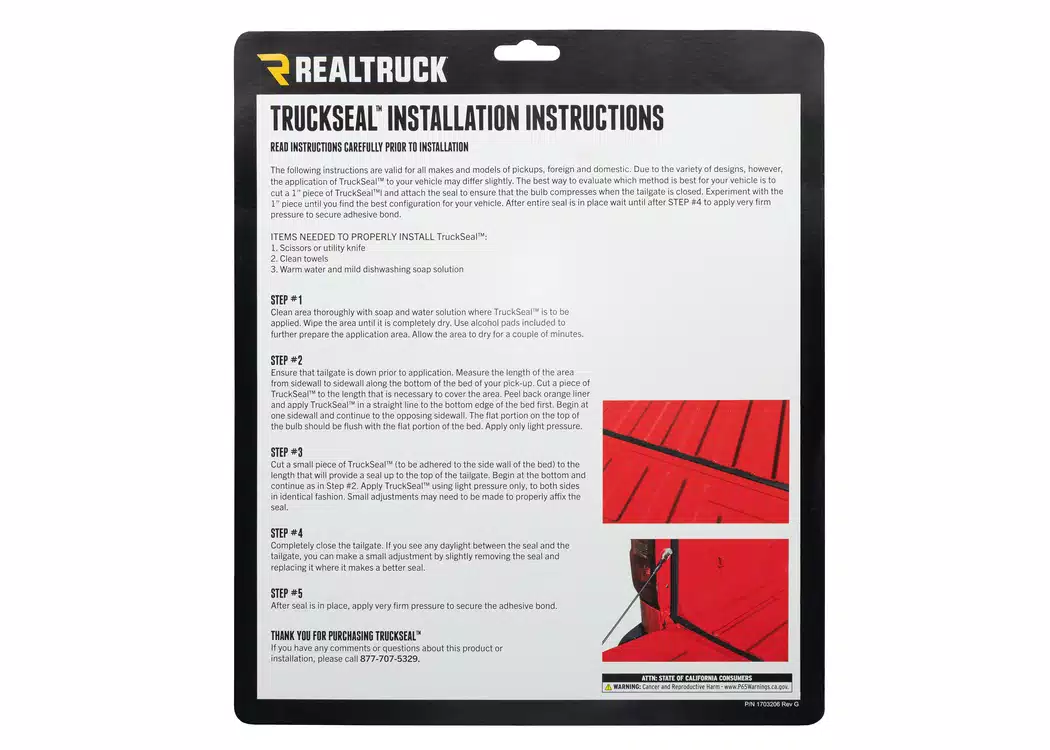 RealTruck TruckSeal Yleismallinen takalaidan tiiviste - Image 2